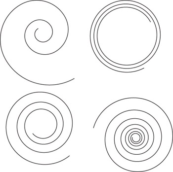 drawing a spiral in eazydraw