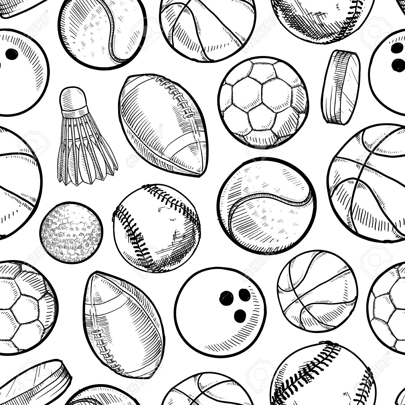 Sports Equipment Drawing at GetDrawings Free download