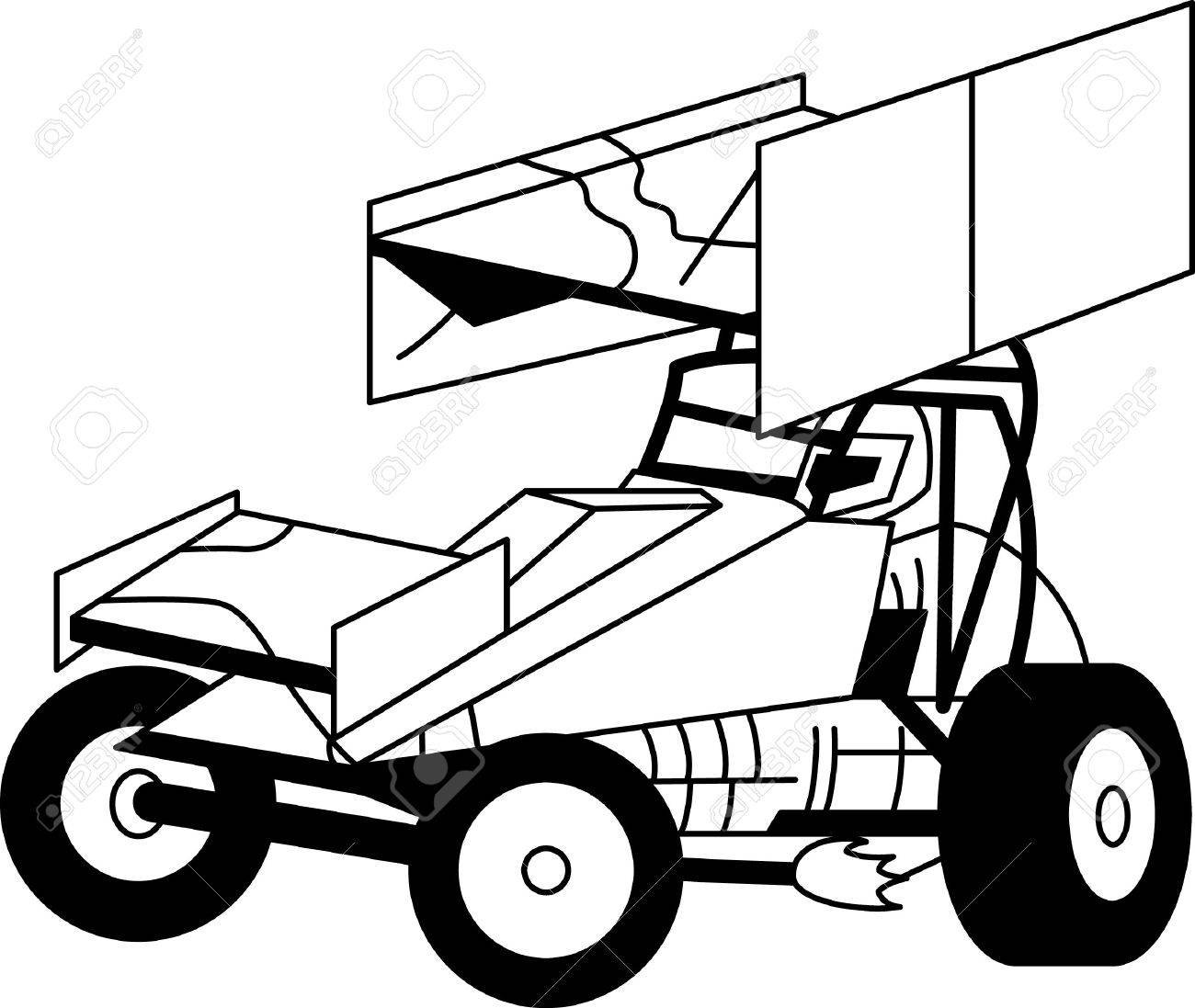 Sprint Car Drawing at GetDrawings | Free download