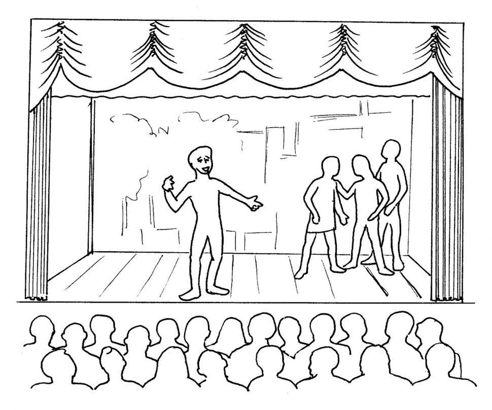 Theatre Stage Coloring Pages Sketch Coloring Page