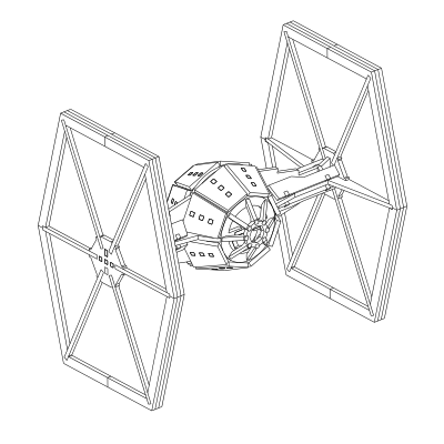 Star Wars Tie Fighter Drawing at GetDrawings | Free download