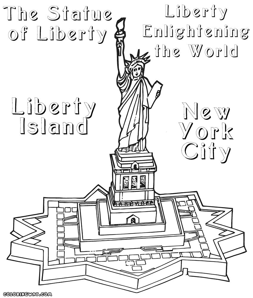 Раскраска лего статуя свободы