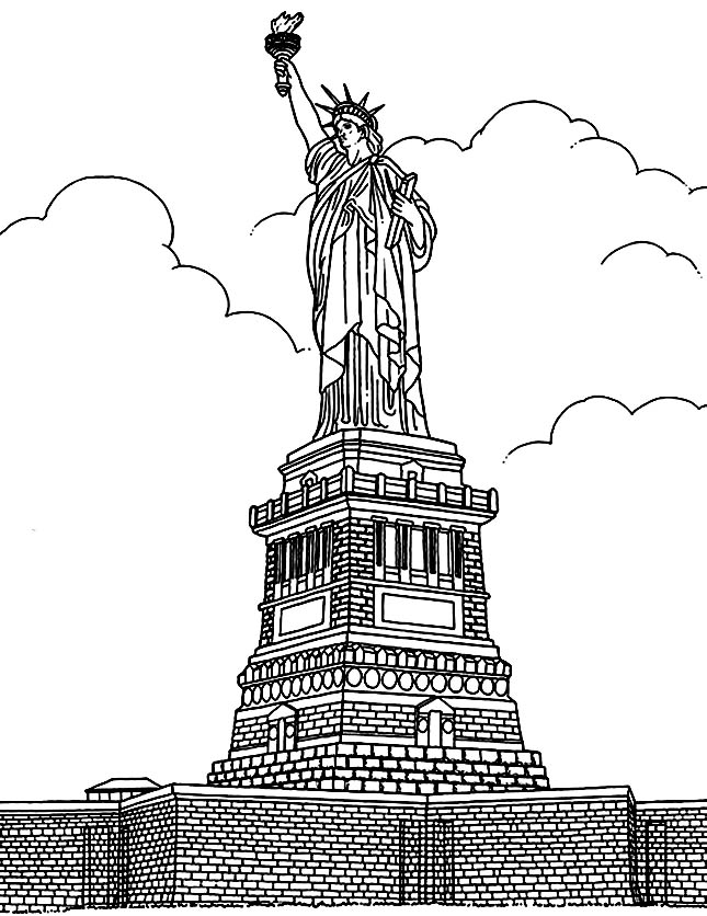 Statue Of Liberty Drawing Template at GetDrawings | Free download