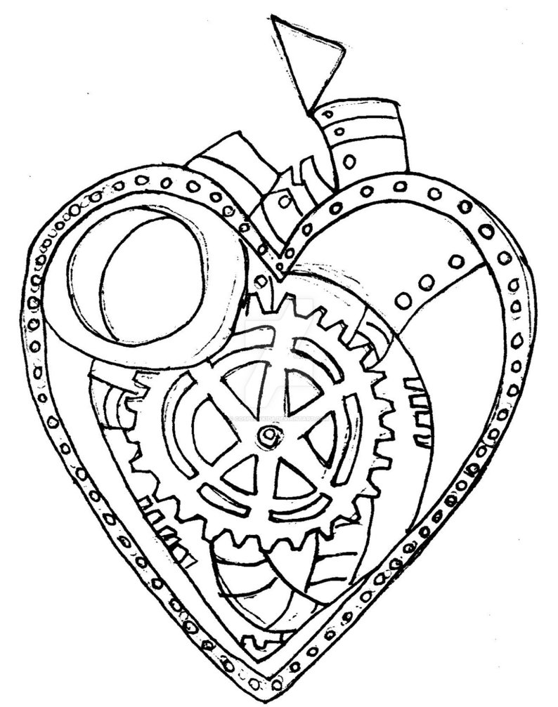 Steampunk Heart Drawing at GetDrawings Free download