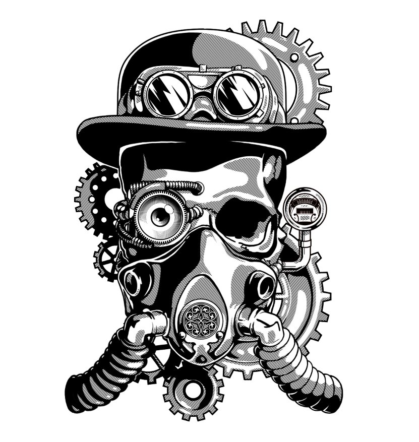 Steampunk Skull Drawing at GetDrawings Free download