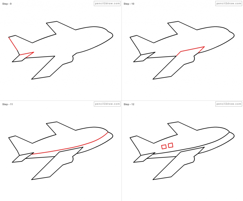 Step By Step Airplane Drawing at GetDrawings Free download