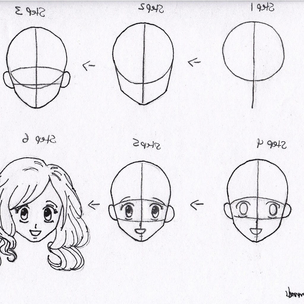 Step By Step Anime Drawing at GetDrawings Free download