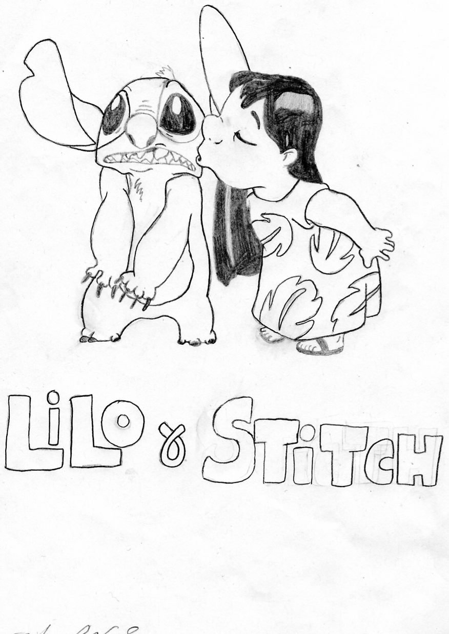Stitch And Angel Drawing At Getdrawings Free Download