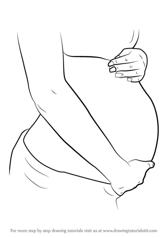 566x800 Learn How To Draw Pregnant Belly (Other People) Step By Step.