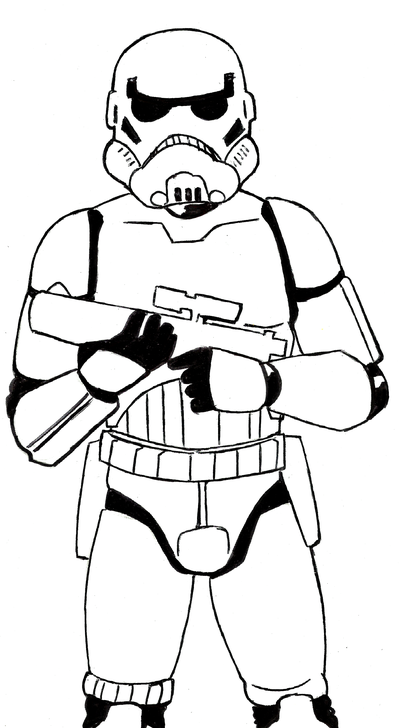 Stormtrooper Line Drawing at GetDrawings | Free download