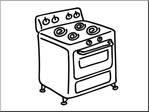 Gas Stove Drawing Images Sketch Coloring Page