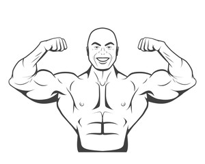 Strong Man Drawing at GetDrawings | Free download