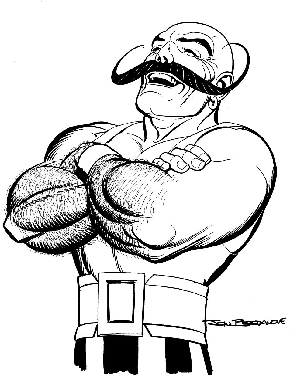 Strong Man Drawing at GetDrawings | Free download