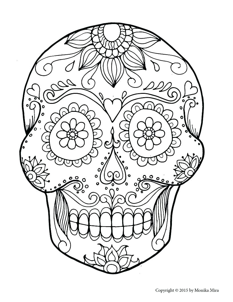 Sugar Skull Outline Template - Micro Biosrockbar In Blank Sugar Skull Template