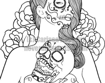 zombie pin up girl coloring pages