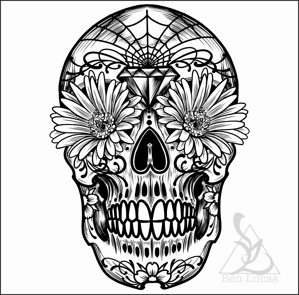 Sugar Skull Woman Drawing At Getdrawings Free Download