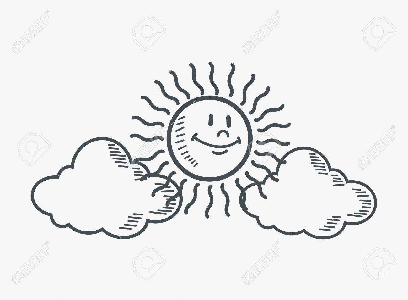 Sun And Clouds Drawing at GetDrawings Free download