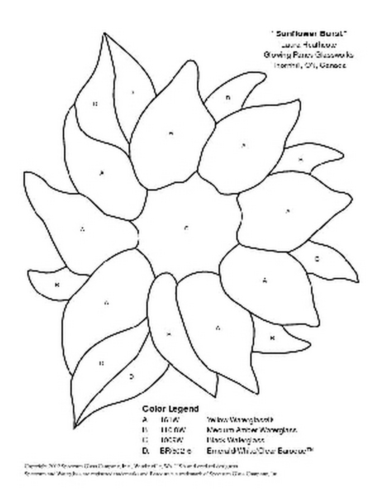 Free Printable Stained Glass Patterns Sunflower