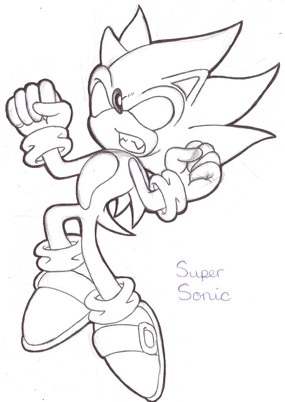 Super Sonic Drawing at GetDrawings | Free download