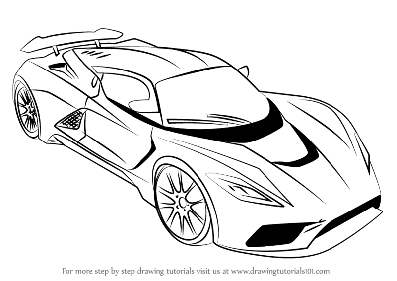 supercars drawing