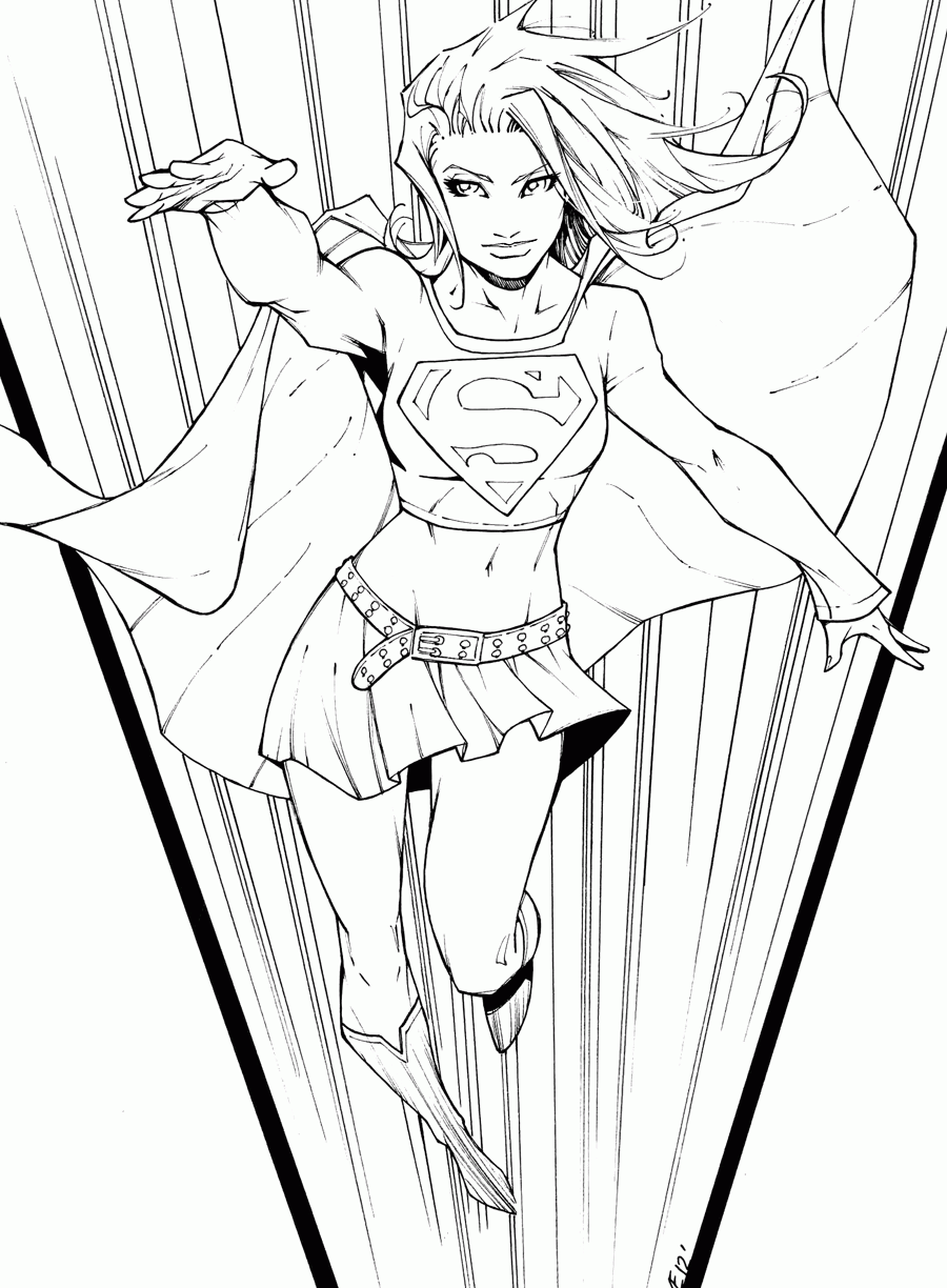Supergirl Drawing Easy at GetDrawings | Free download
