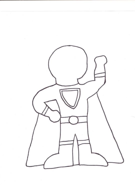 Superhero Drawing Outline at GetDrawings | Free download