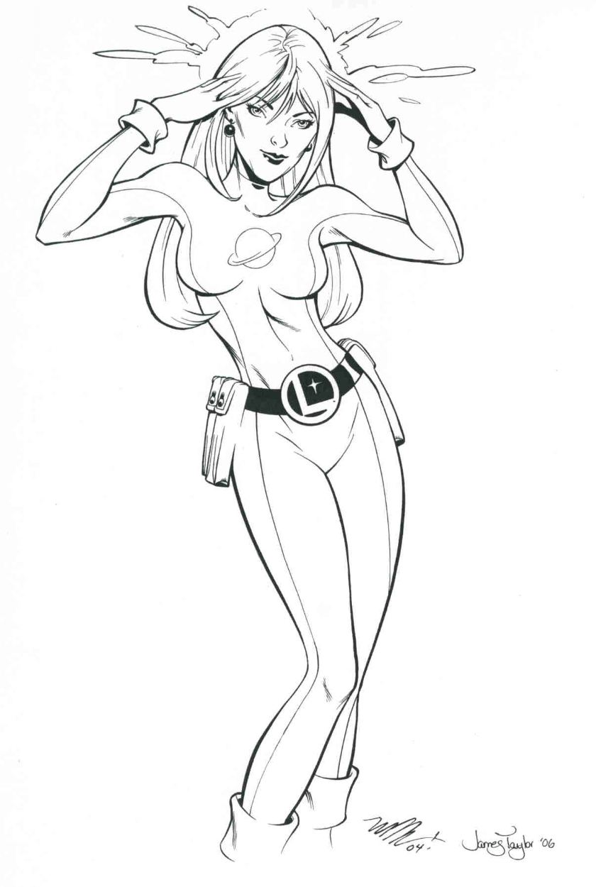 Superhero Girl Drawing At Getdrawings Free Download Sketch Coloring Page.