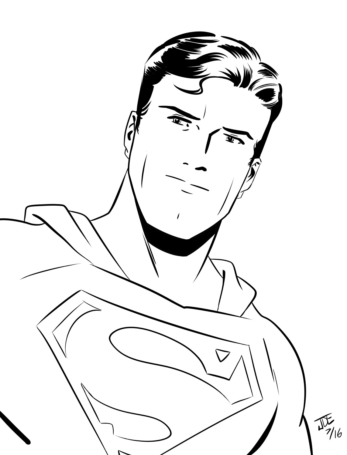 Drawing of Superman’s Face