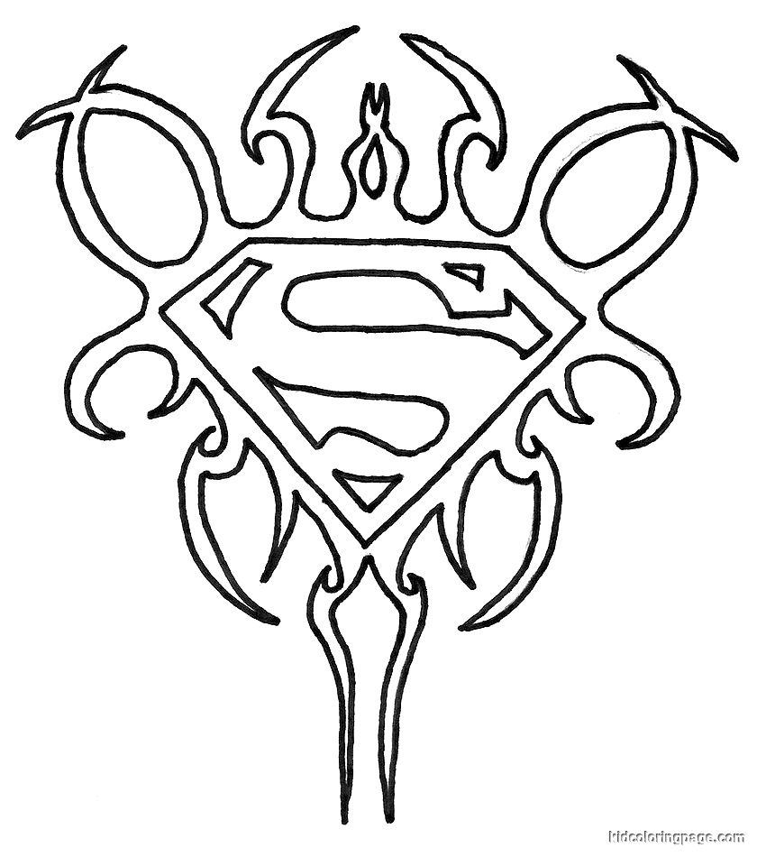 Superman Outline Drawing at GetDrawings | Free download