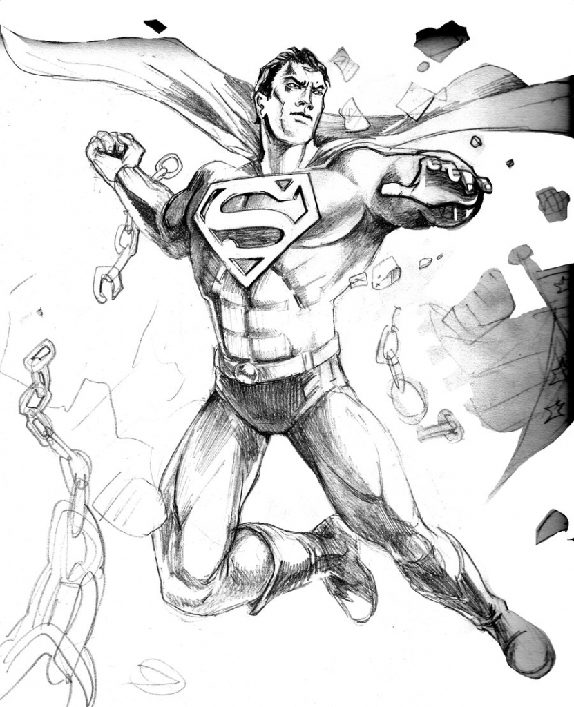 Superman Pencil Drawing at GetDrawings Free download