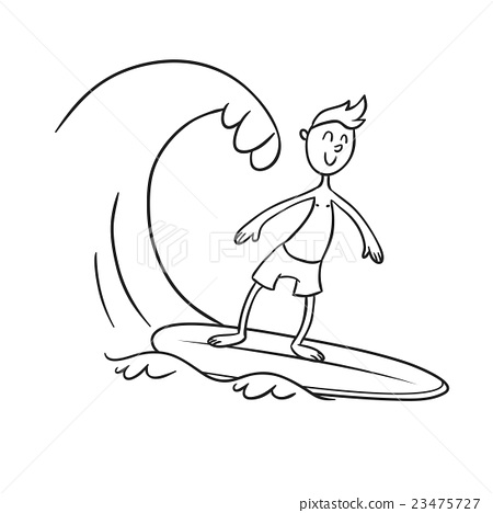 Surfer Drawing at GetDrawings | Free download