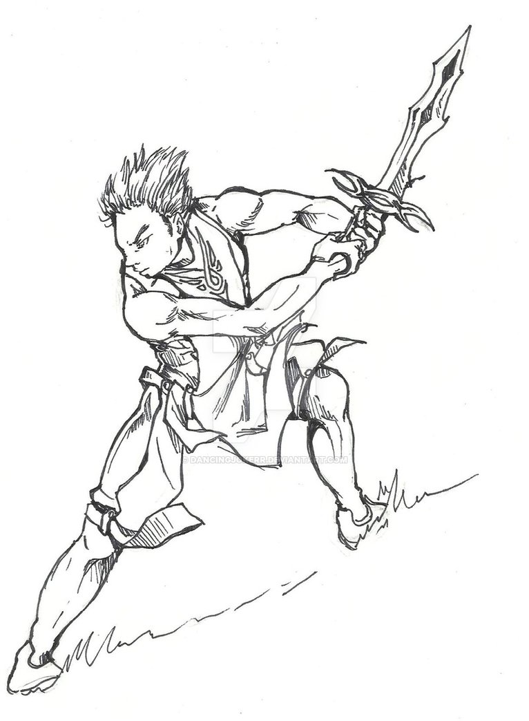 Sword Fighting Poses For Drawing At Getdrawings Free Sketch Coloring Page.