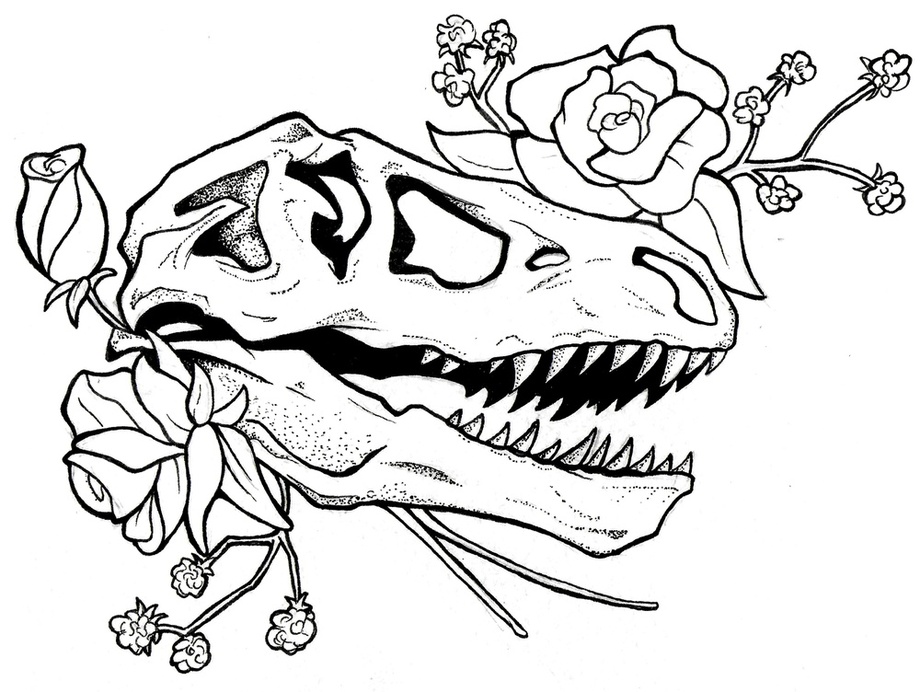 T Rex Head Drawing at GetDrawings | Free download