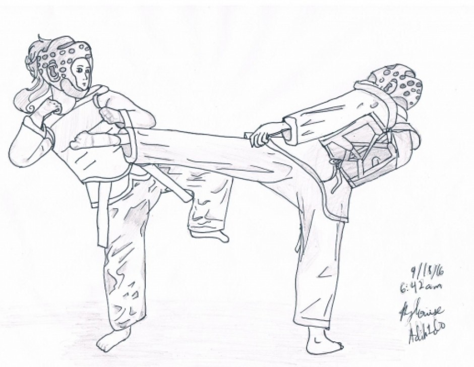 Taekwondo Drawing at GetDrawings | Free download