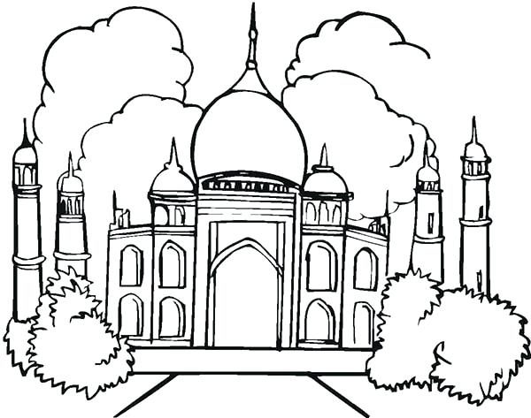 Taj Mahal Drawing at GetDrawings | Free download