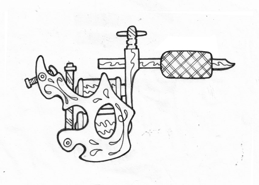 Tattoo Gun Drawing at GetDrawings | Free download
