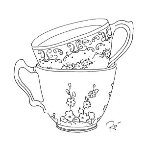 Tea Cup Drawing at GetDrawings | Free download