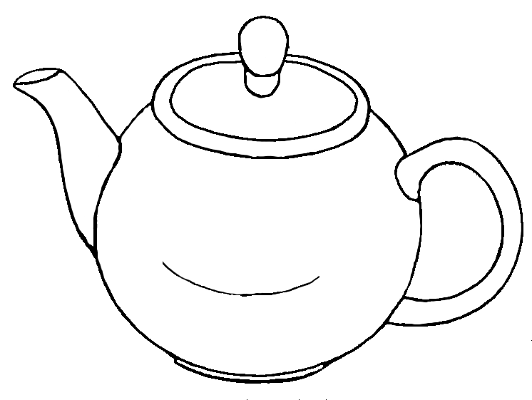 tea pot coloring page