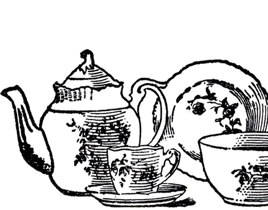 Tea Set Drawing at GetDrawings Free download