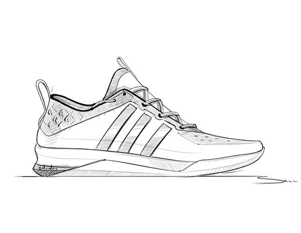 Tennis Shoes Drawing at GetDrawings | Free download