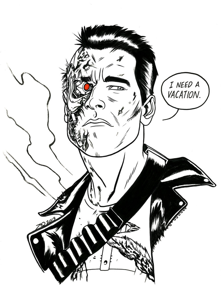 The best free Terminator drawing images. Download from 64 free drawings