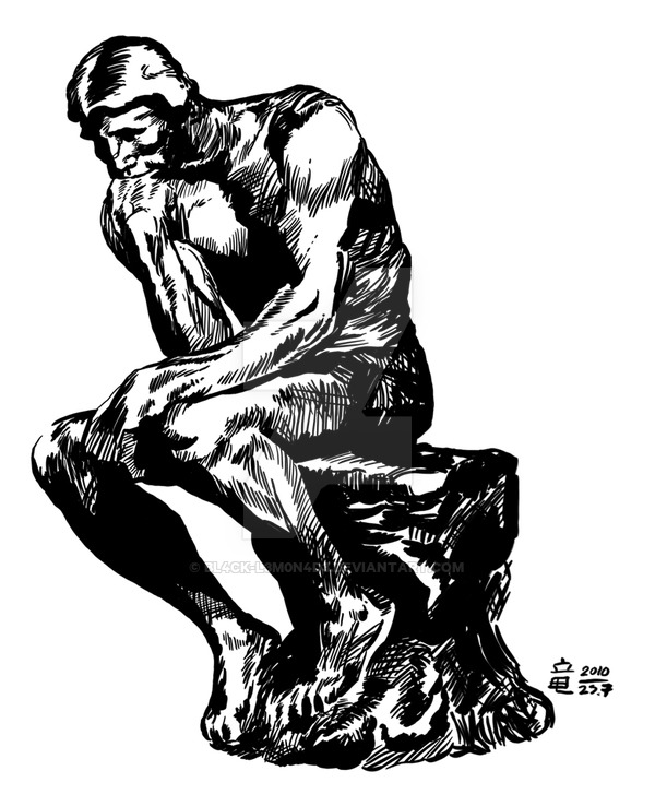 The Thinker Drawing at GetDrawings | Free download