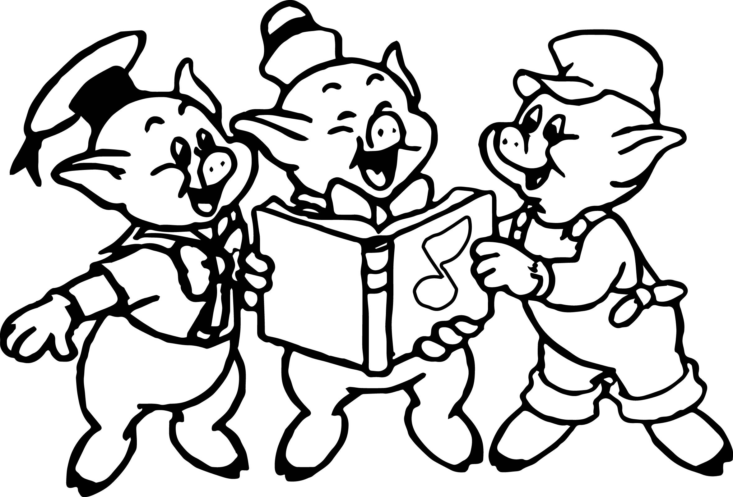 Printable Coloring Pictures Of The Three Little Pigs Coloring Pages