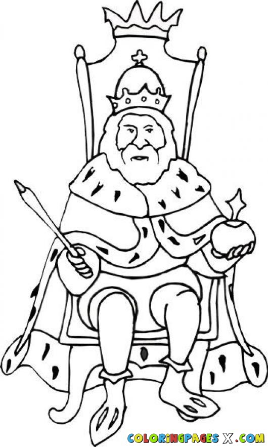 530x883 Drawing King Sitting On His Throne To Paint And Coloring.