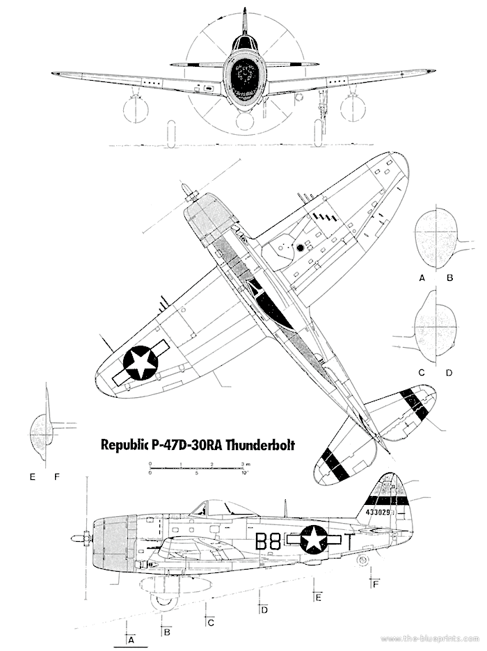 P 47 thunderbolt чертеж