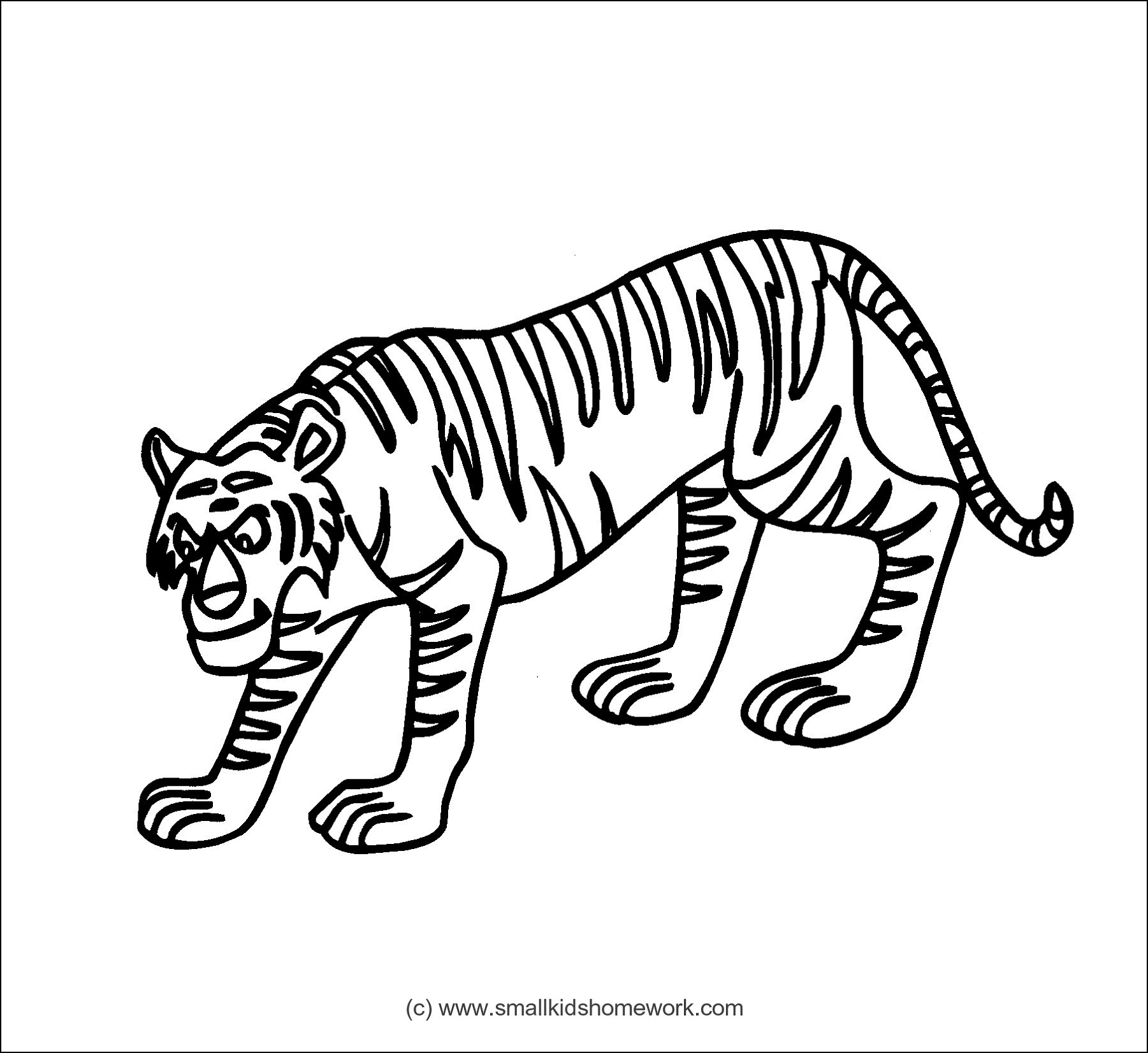 Tiger Drawing Outline at GetDrawings | Free download