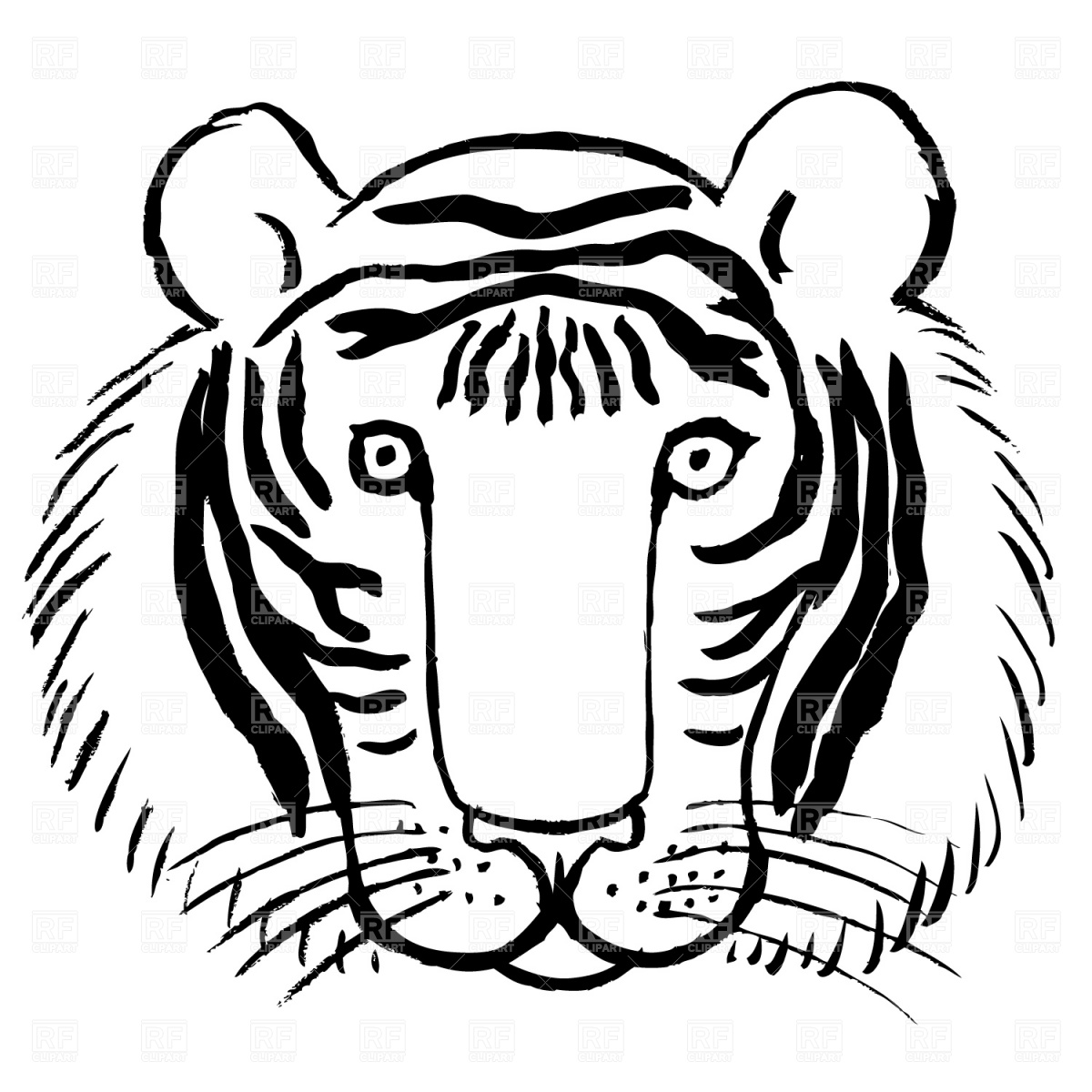 Tiger Face Outline Drawing at GetDrawings | Free download