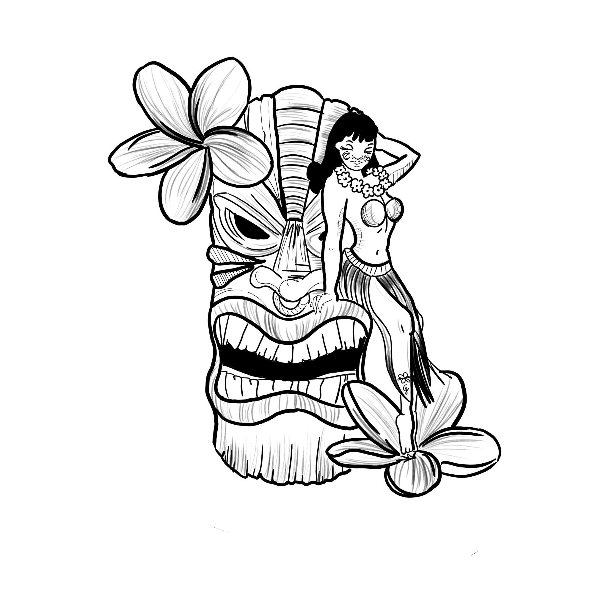 Tiki Drawing at GetDrawings | Free download