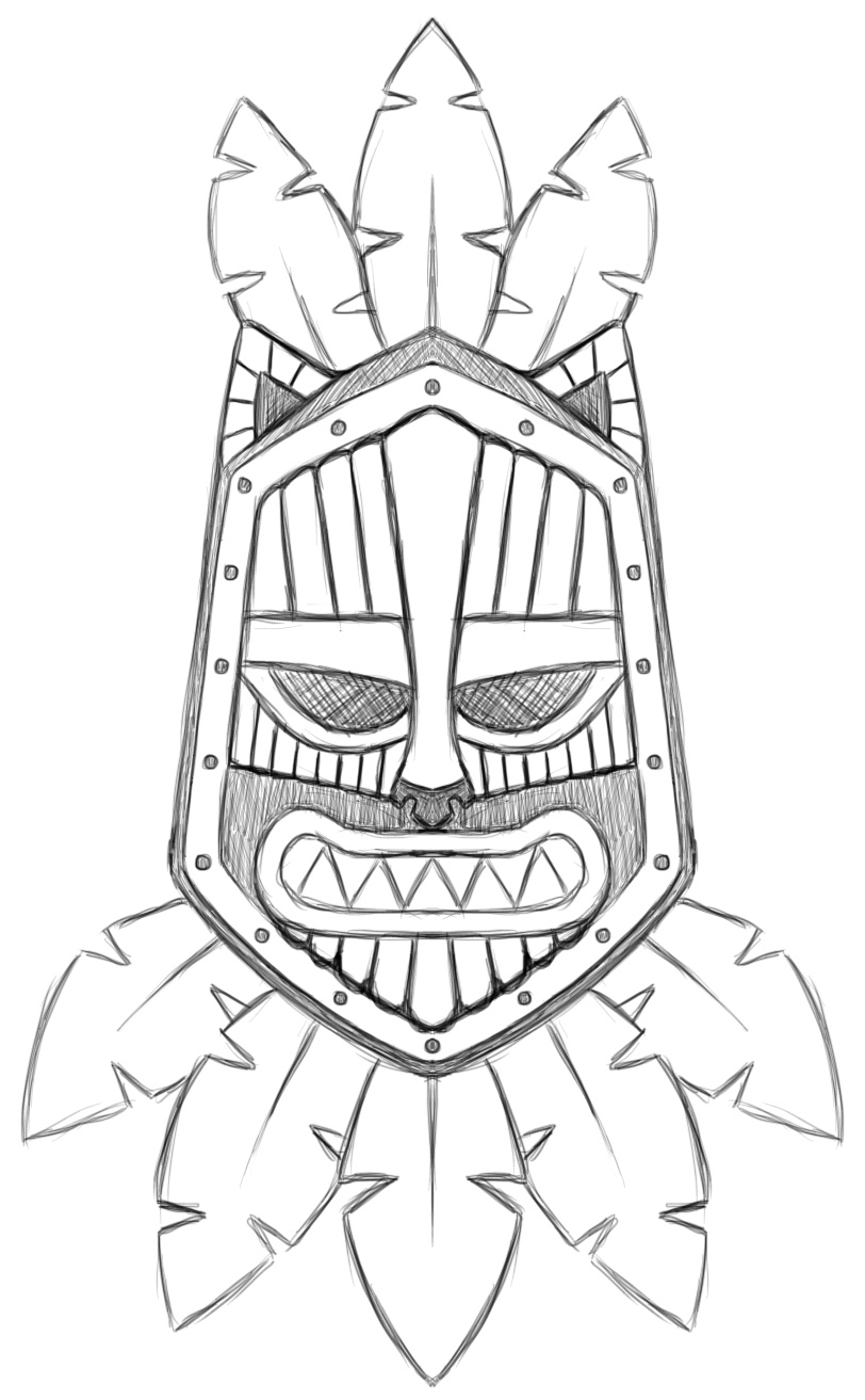 Tiki Drawing at GetDrawings | Free download