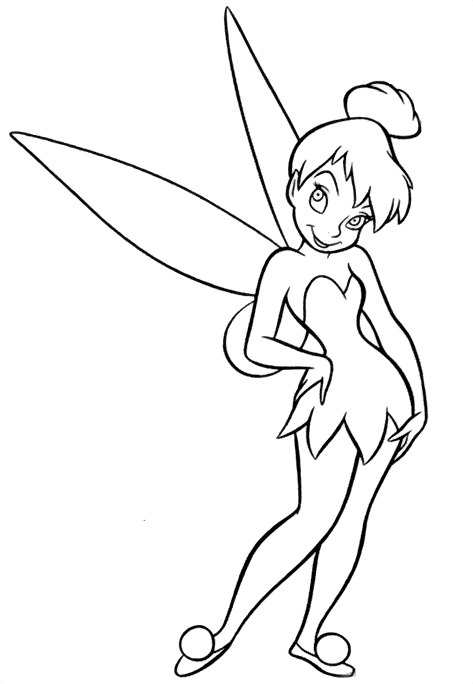 Tinkerbell Outline Drawing at GetDrawings | Free download